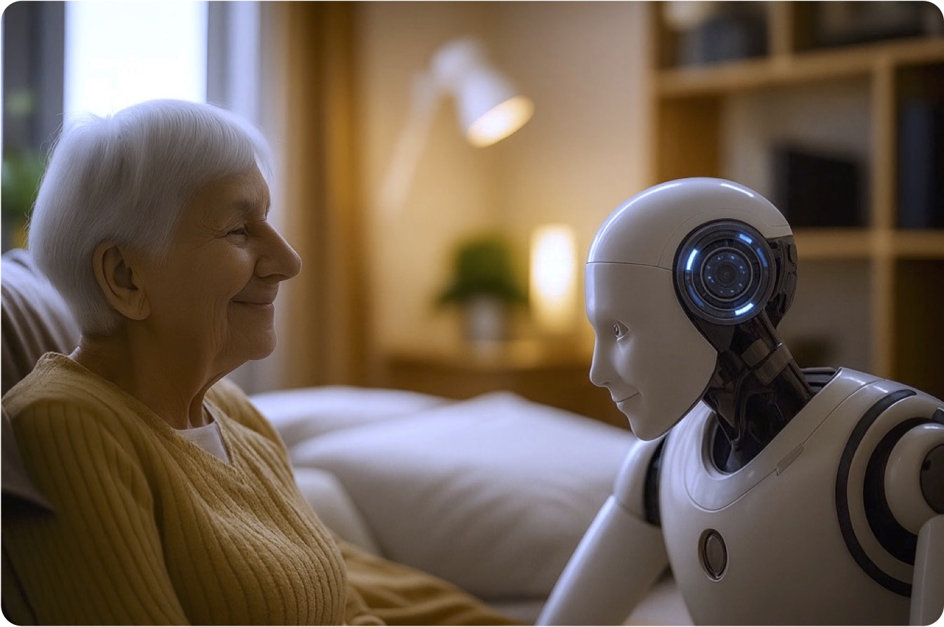 aimee presence agent with a patient at home